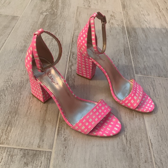 Lilly Pulitzer Amber Lynn Sandals size 9 in pink Tropics - Picture 13 of 13